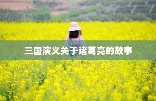 三国演义关于诸葛亮的故事