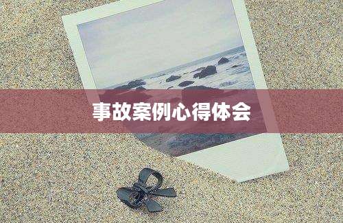 事故案例心得体会