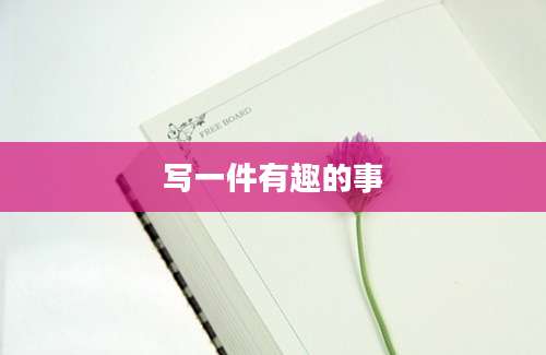 写一件有趣的事