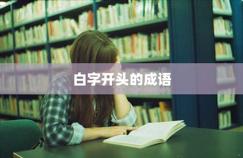 白字开头的成语