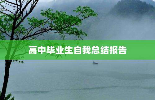 高中毕业生自我总结报告