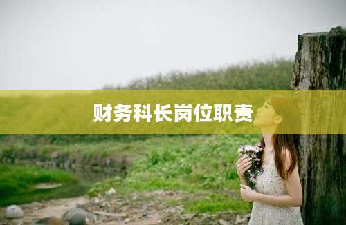 财务科长岗位职责