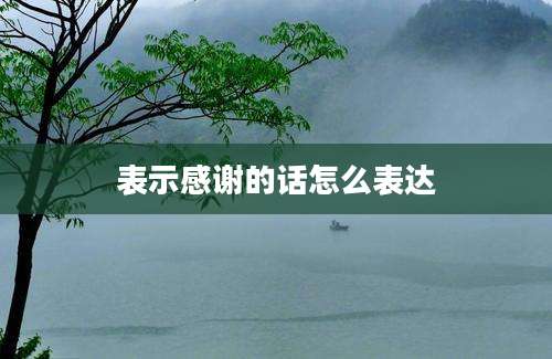 表示感谢的话怎么表达