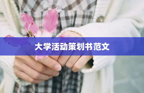 大学活动策划书范文