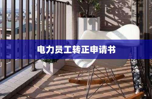 电力员工转正申请书