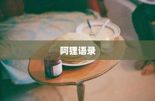 阿狸语录