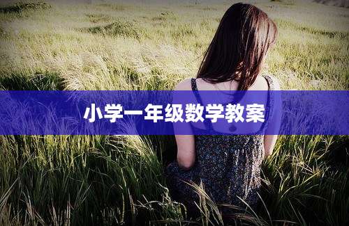 小学一年级数学教案