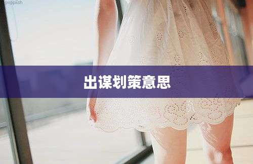 出谋划策意思