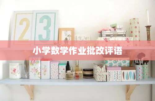 小学数学作业批改评语