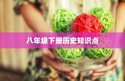 八年级下册历史知识点