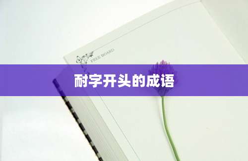 耐字开头的成语