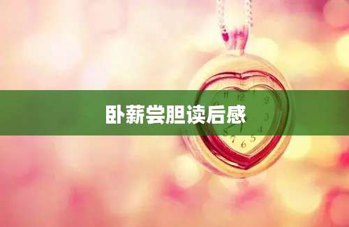 卧薪尝胆读后感