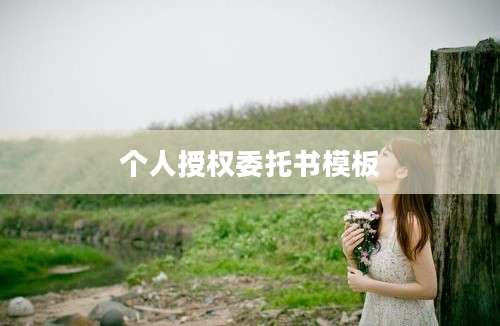 个人授权委托书模板