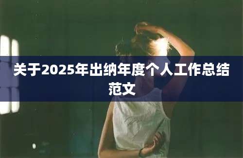 关于2025年出纳年度个人工作总结范文