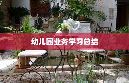 幼儿园业务学习总结