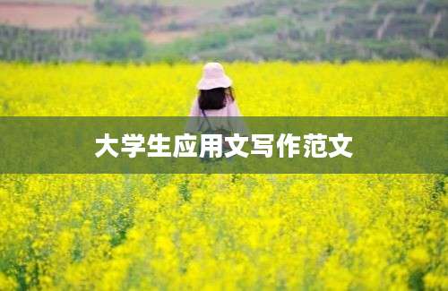 大学生应用文写作范文