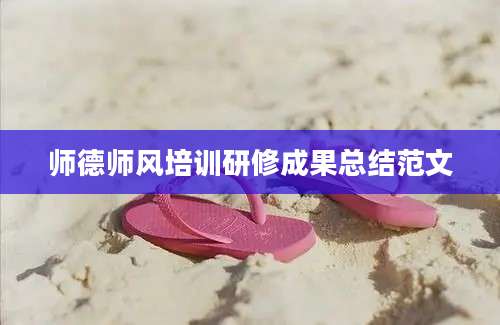 师德师风培训研修成果总结范文