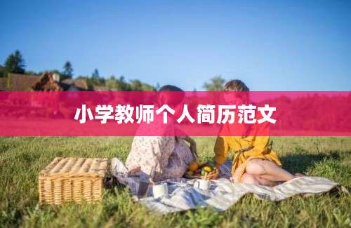 小学教师个人简历范文