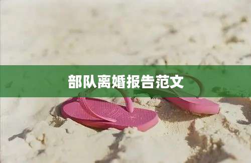 部队离婚报告范文