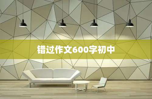 错过作文600字初中