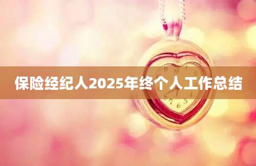 保险经纪人2025年终个人工作总结