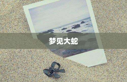 梦见大蛇