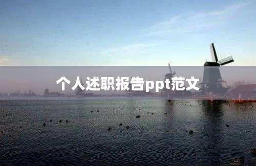 个人述职报告ppt范文