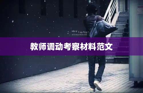 教师调动考察材料范文