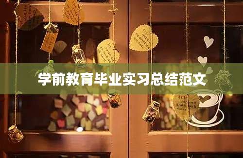 学前教育毕业实习总结范文