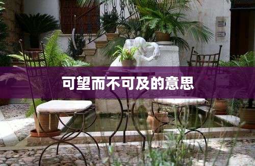 可望而不可及的意思