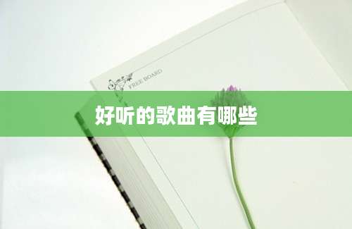 好听的歌曲有哪些