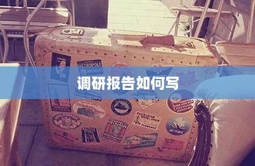 调研报告如何写