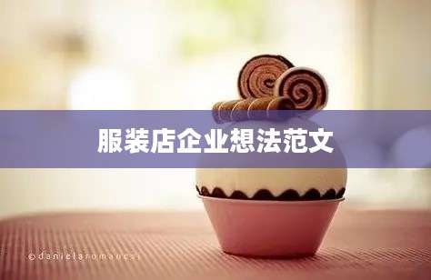 服装店企业想法范文