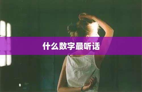 什么数字最听话