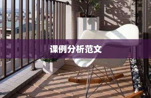 课例分析范文