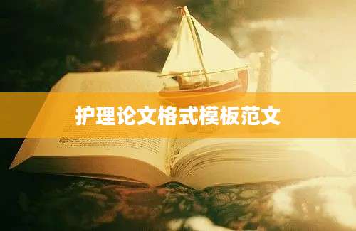 护理论文格式模板范文
