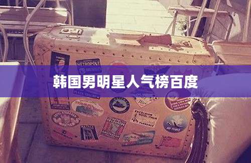 韩国男明星人气榜百度
