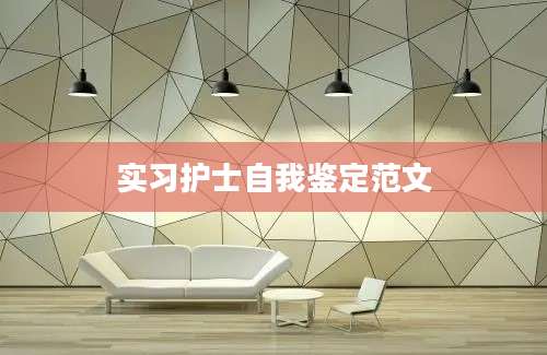 实习护士自我鉴定范文