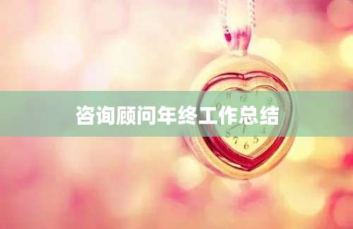 咨询顾问年终工作总结