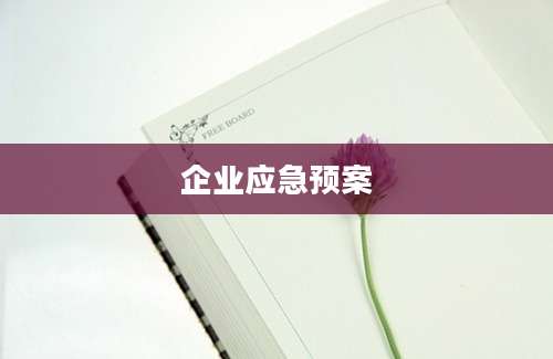 企业应急预案
