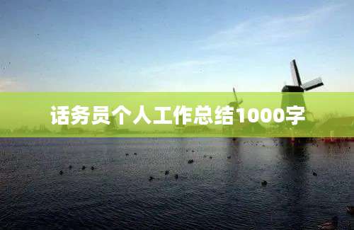 话务员个人工作总结1000字