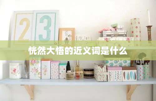 恍然大悟的近义词是什么