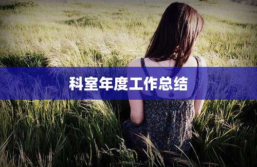科室年度工作总结