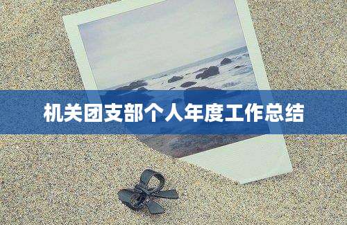 机关团支部个人年度工作总结