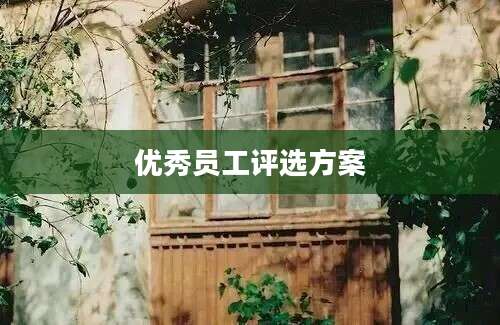 优秀员工评选方案