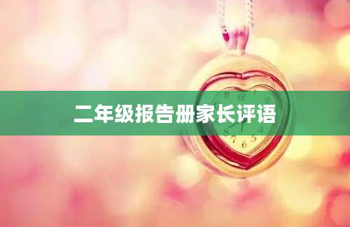 二年级报告册家长评语
