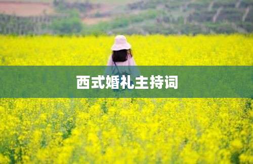 西式婚礼主持词