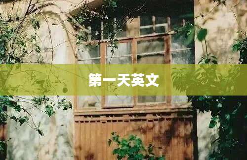 第一天英文