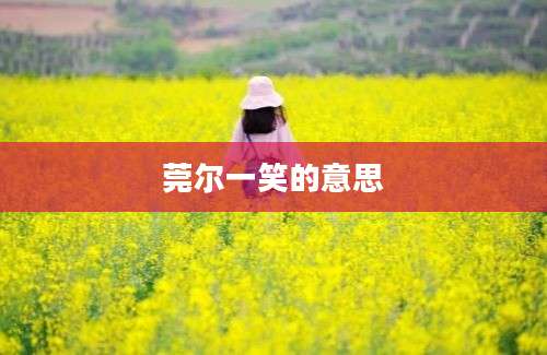 莞尔一笑的意思