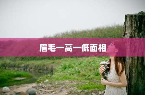 眉毛一高一低面相